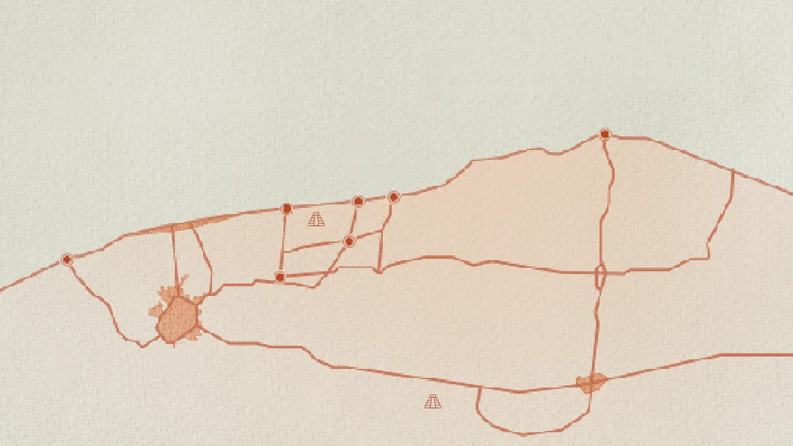 Mapa de la península de Yucatán con la ubicación de Custó en Santa Clara, entre Telchac Puerto y Dzilam de Bravo