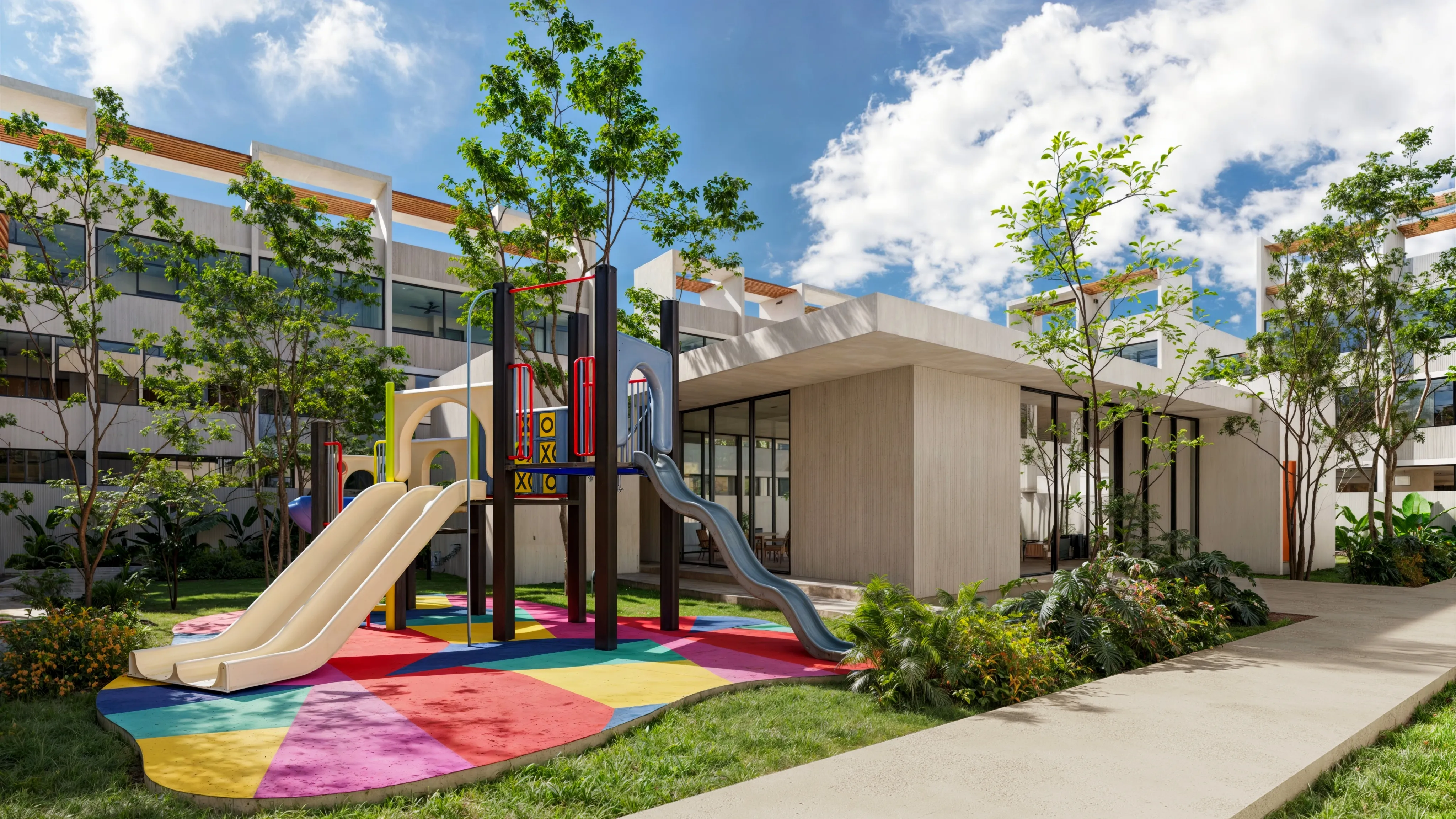 Área de juegos infantiles en Distrito Conkal